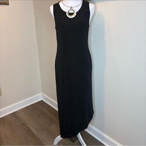 Chico's Sleek Black Sleeveless Maxi Dress